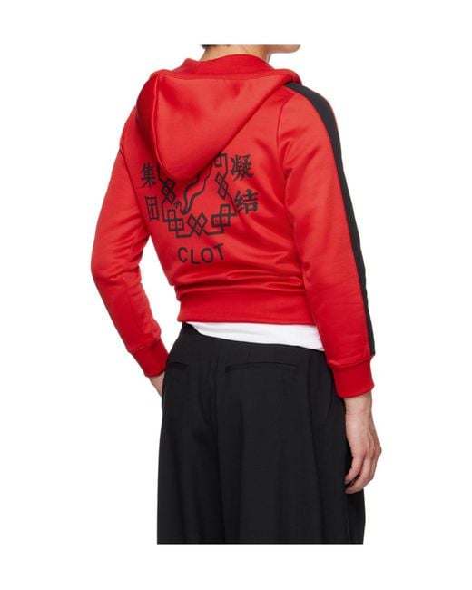 Lu'u Dan Red X Clot Collaboration Zip-Up Casual Jacket for men
