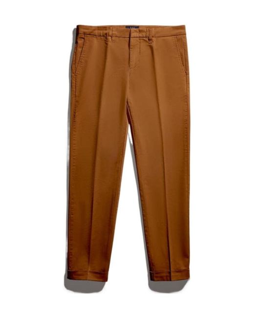 Fay Brown Belt-Loop Casual Pants for men