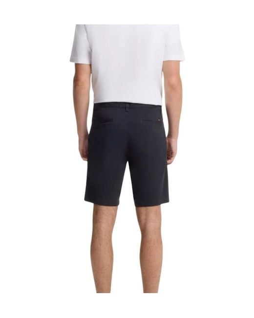 Boss Blue Slim-Fit Chino Shorts for men
