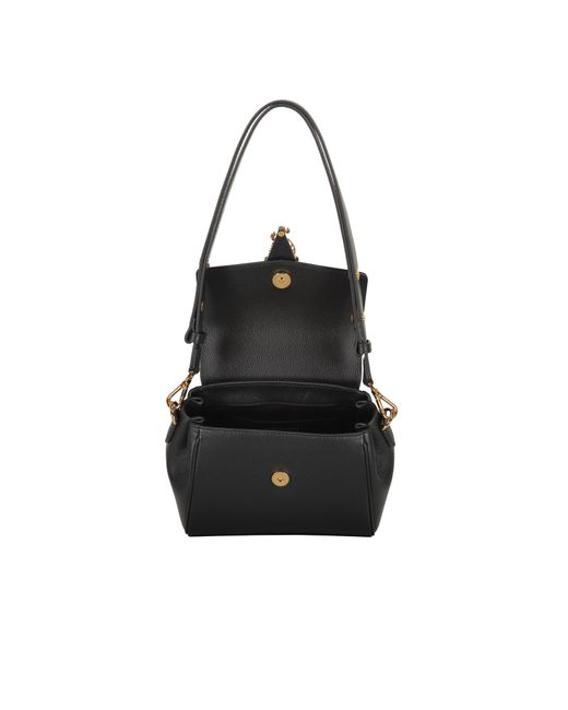 Versace Black Virtus Top Handle Bag