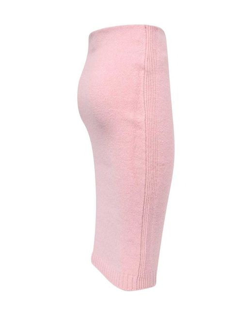 Tom Ford Pink Ribbed Knitted Skirt