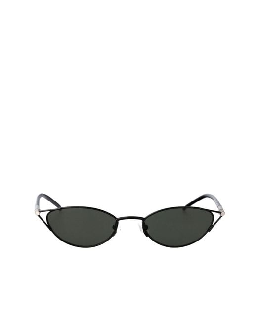 McQueen White Eyewear Cat-Eye Frame Sunglasses