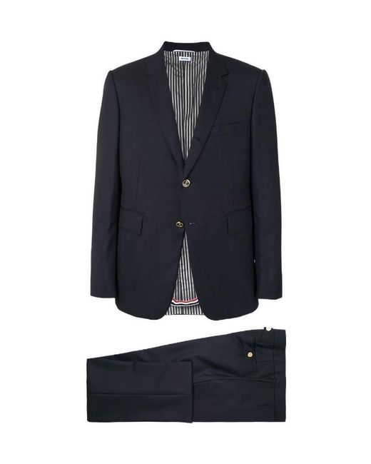 Thom Browne Blue Classic Two Piece Suit for men