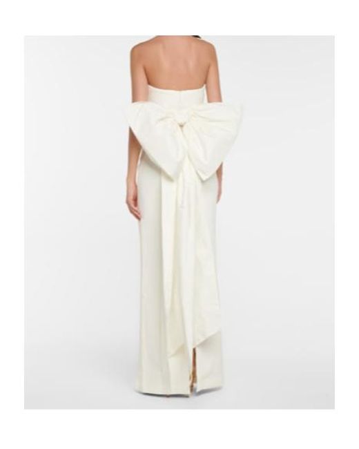 Rebecca Vallance White Bridal Rosette Crêpe Gown
