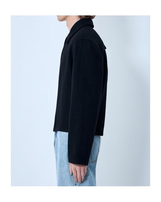 Rier Blue Long-Sleeved Polo Sweater for men