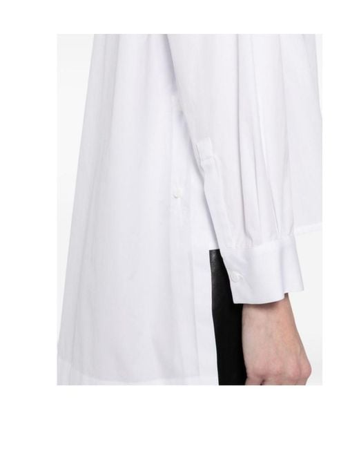 Yohji Yamamoto White Waist-Gathered Shirt