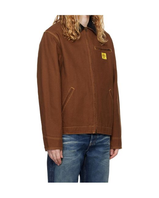 ICECREAM Brown Collared Casual Jacket for men