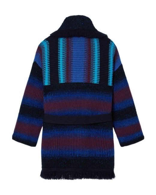 GIORGIO ARMANI X ALANUI Blue Giorgio Armani For Alanui Cashmere Blend Cardigan