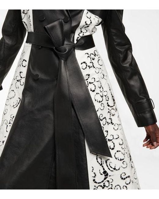 Gabriela Hearst Black Leather Trench Coat