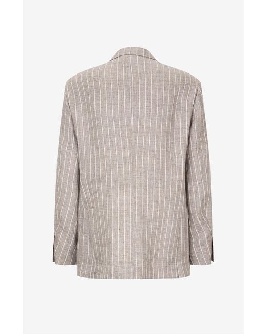 Brunello Cucinelli Gray Long-Sleeved Suit for men