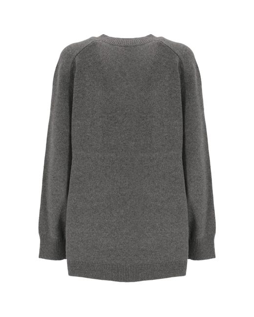 Theory Gray Karenia Neue V-Neck Jumper