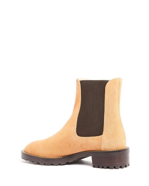Stuart Weitzman Natural Round Toe Boots