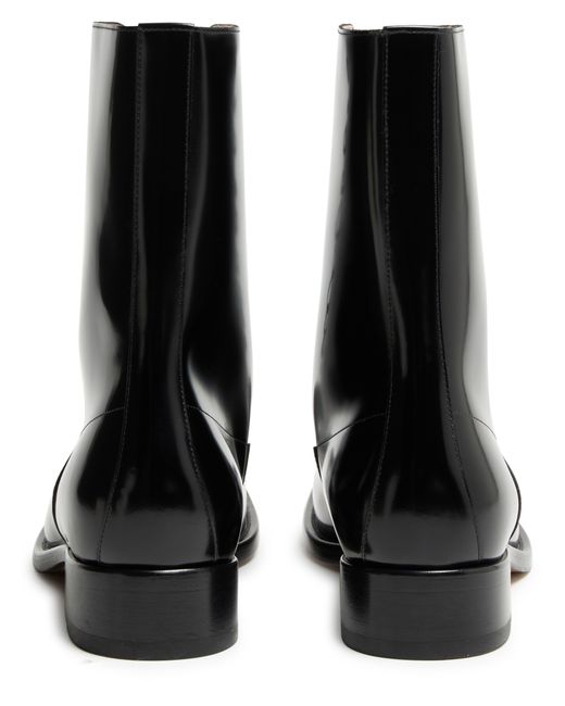 The Row Black Kai Lace Up Ankle Boots