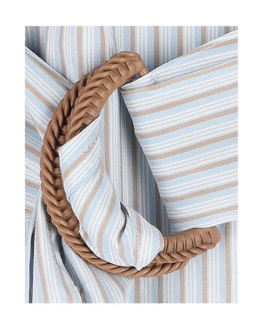 Fendi White Striped Ring Buckle Belted Jacket