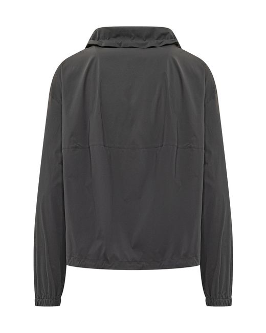 Herno Black Drawstring Zip Hooded Jacket