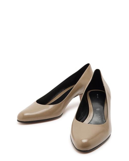 The Row Brown Solid Color Leather Pumps