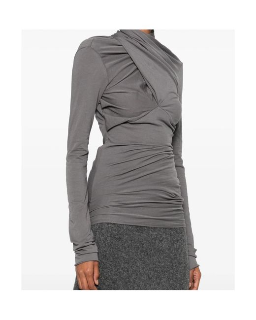 Entire studios Gray Draped Top