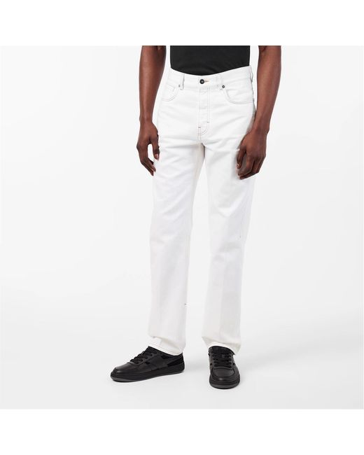 Givenchy White Straight Jeans for men
