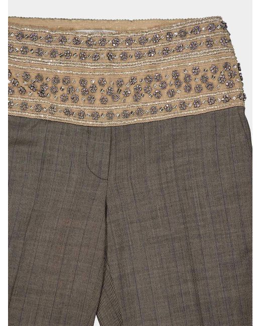 Stella McCartney Gray Patterned Casual Pants
