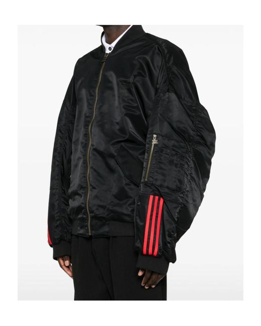 ADIDAS X WILLY CHAVARRIA Black Satin Bomber Jacket for men