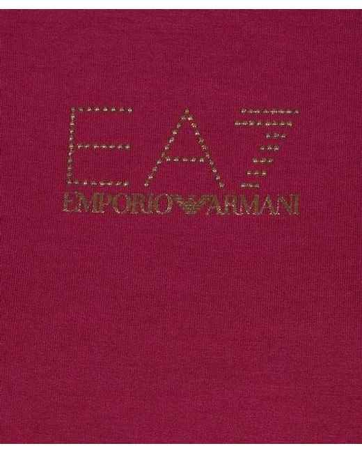 EA7 Red Logo Dress