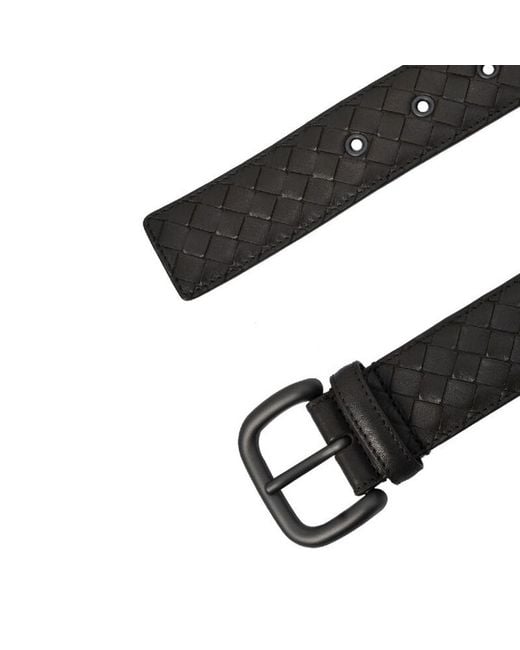 Bottega Veneta Black Weave A Belt for men