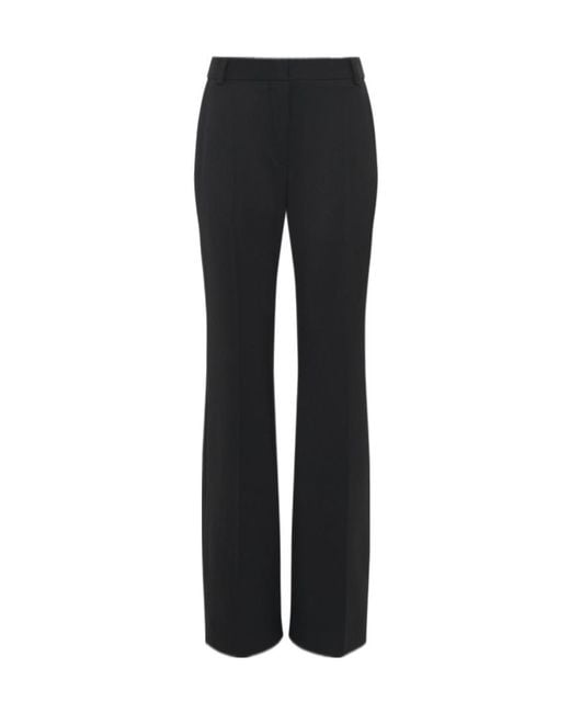 MARINE SERRE Black Classic Straight Leg Trousers
