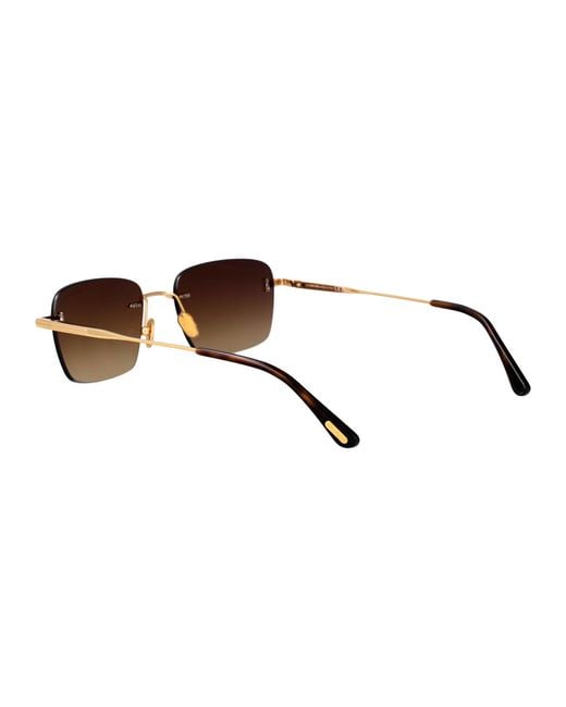 Tom Ford Multicolor Eyewear Rectangle-Frame Rimless Sunglasses for men