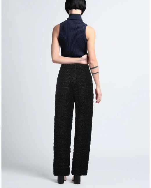 Balenciaga Black Metallic Straight Pants