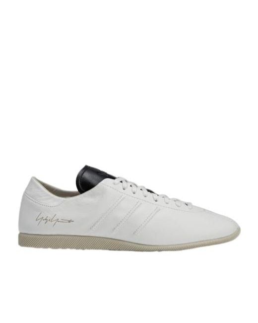 Y-3 White Logo Debossed Low-Top Sneakers for men