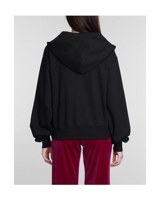 Versace Jeans Black Buckle-Detail Cut-Out Hoodie