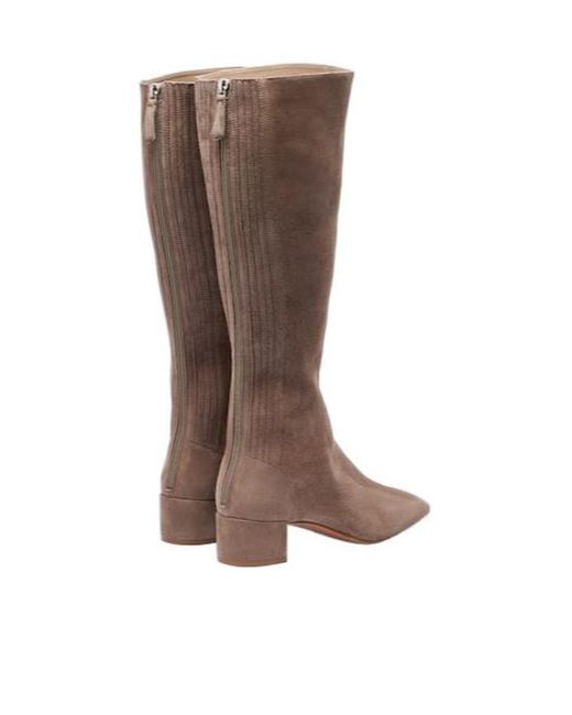 Aquazzura Brown Suede Knee-High Boots