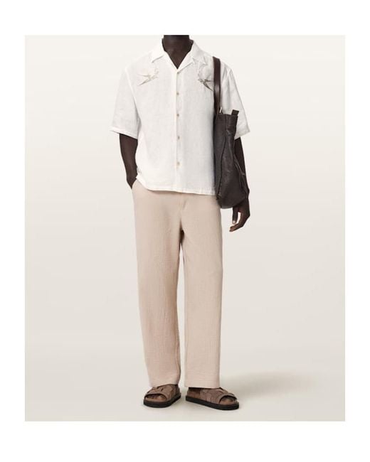 AllSaints White Short-Sleeved Shirt for men