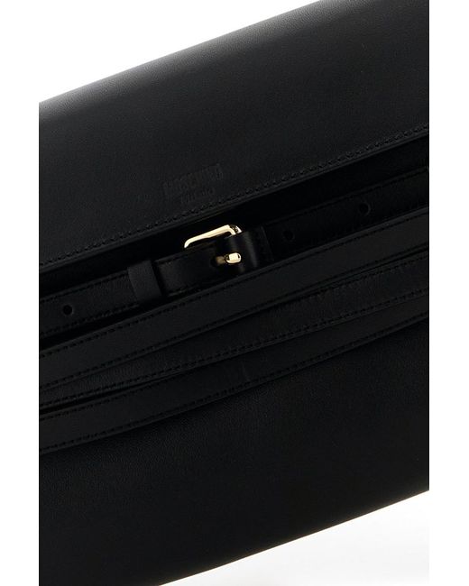 Moschino Black Strapped Shoulder Bag