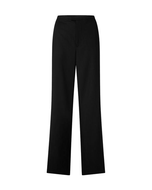 Gucci Black Solid High-Waisted Straight-Leg Trousers