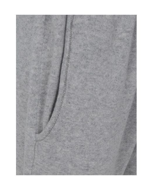 Brunello Cucinelli Gray Drawstring Track Pants