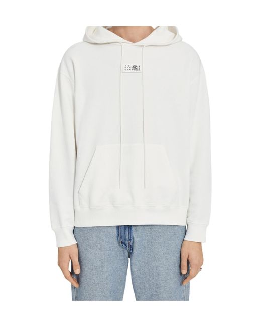 MM6 by Maison Margiela White Numeric Sweatshirt for men