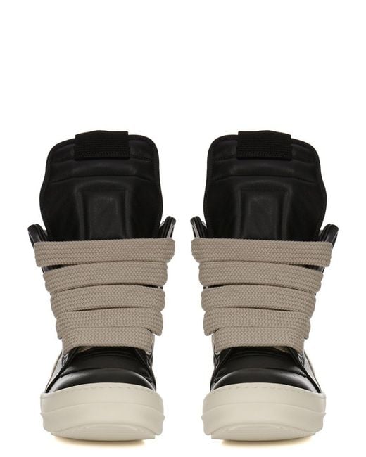 Rick Owens Black Jumbolace Geobasket Sneakers for men