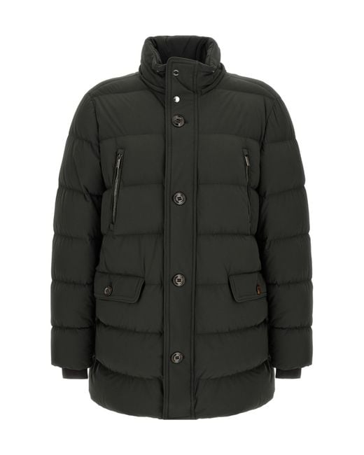 Moorer Black Long-Sleeved Down Jacket for men