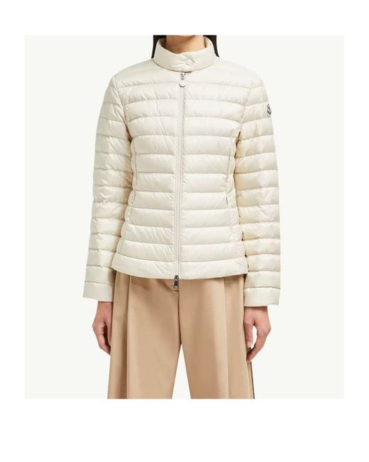 Moncler Natural Igelle Zip-Up Padded Jacket