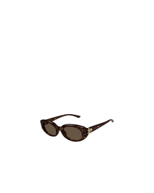 McQueen White Eyewear Oval Frame Sunglasses