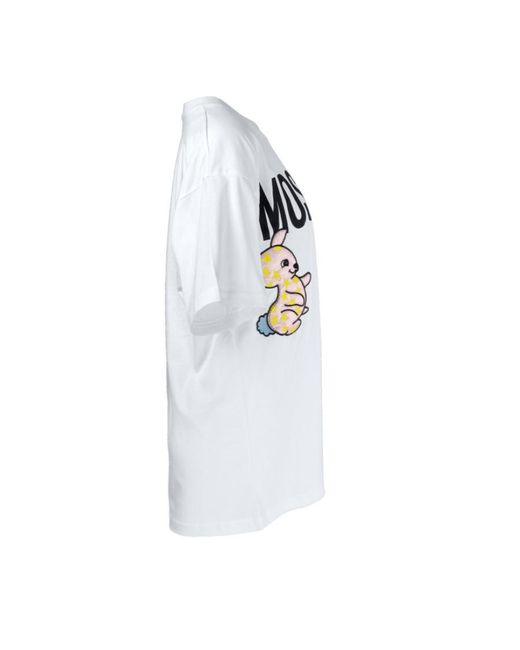 Moschino White Logo Organic Cotton T-Shirt