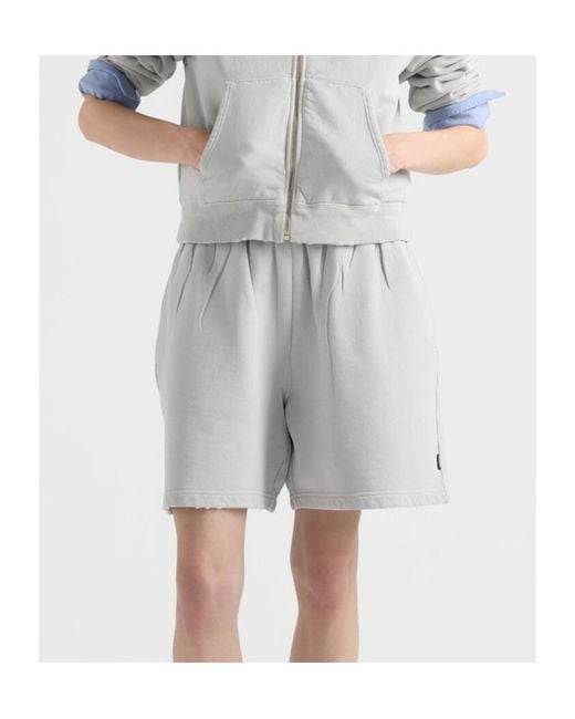 Prada Gray Cotton Fleece Shorts