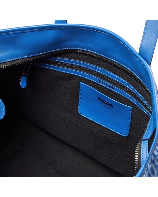 Moschino Blue Minimalist Tote Bag