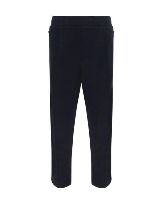 Moschino Blue Logo-Embroidered Track Pants for men