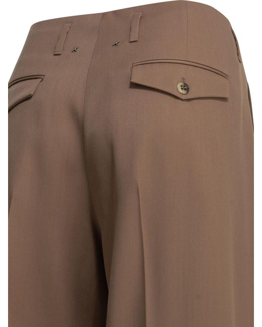 Golden Goose Deluxe Brand Brown Straight-Leg Tailored Pants