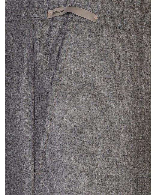 Corneliani Gray Drawstring Casual Pants for men