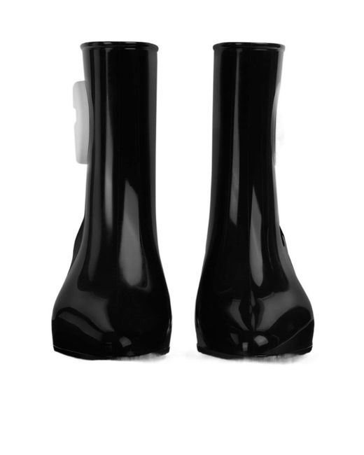 Gucci Black Interlocking G Rubber Bootie