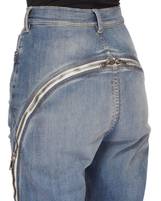 Rick Owens Blue Bolan Banana Jeans