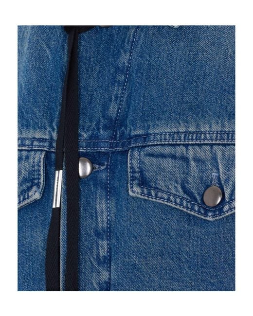 Ann Demeulemeester Blue Single-Breasted Denim Vest for men